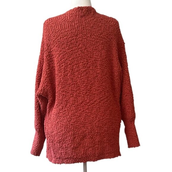 MEROKEETY | Pre-Loved Fuzzy Popcorn Knit Batwing Cardigan – Tearose, Size Large - Picture 5 of 10